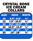 Dog, Puppy & Pet Ice Cream Collar, "Clear Crystal Bone"