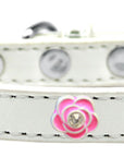 Dog, Puppy & Pet Widget Fashion  Collar, "Bright Pink Roses"