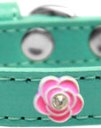 Dog, Puppy & Pet Widget Fashion  Collar, "Bright Pink Roses"