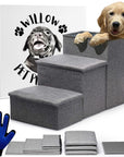 Dog Stairs for High Beds or Couch  Foldable Dog Steps W Storage  Pet