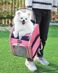 Double Shoulder Dog Cat Carrier Mesh Breathable Puppy Kitten Backpack