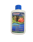 A bottle of Dr.Tims Aquatics Clear Up For Freshwater is designed for freshwater aquariums, featuring images of fish and an aquarium scene on the label. This product promises to clear cloudy water promptly and safely without using harmful chemicals.