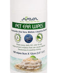 Ear Cleaner Wipes by Arava   for Dogs Cats Puppies & Kittens   100