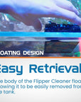 Flipper Edge Limited Edition Puffer 2 in 1 Floating Magnetic Aquarium Algae Cleaner (Standard)