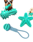 Fast Shipping 3 Pack Squeaky Toothbrush & Cotton Rope Ball Dog Toys