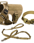 Fast Shipping Military Dog Tactical Harness and Leash Set (Brown)