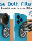 Flipper Flip-Kick Phone Filter Aquarium Reef Lens with Orange and Yellow Lenses