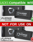 Flipper Edge Standard Stainless Steel Replacement Blades 4 Pack