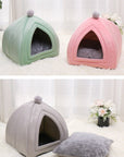 Foldable Pet Dog Cat Tent House Kennel Winter Warm Nest Soft Sleeping