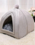 Foldable Pet Dog Cat Tent House Kennel Winter Warm Nest Soft Sleeping