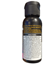 A 2oz bottle of Fritz - Betta Guard water treatment in black, designed to make tap water safe for use by eliminating chlorine and heavy metals. It also features added Vitamin E and almond leaf extract. The directions for use are provided on the back label.