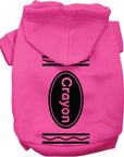 Halloween Pet, Dog & Cat Hoodie Screen Printed, "Crayon Costume"