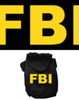 Halloween Pet, Dog & Cat Hoodie Screen Printed, "FBI Costume"