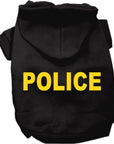 Halloween Pet, Dog & Cat Hoodie Screen Printed, "Police Costume"