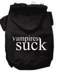 Halloween Pet, Dog & Cat Hoodie Screen Printed, "Vampires Suck"