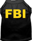 Halloween Pet Dog & Cat Shirt Screen Printed, "FBI Costume"