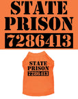 Halloween Pet Dog & Cat Shirt Screen Printed, "Inmate Costume"