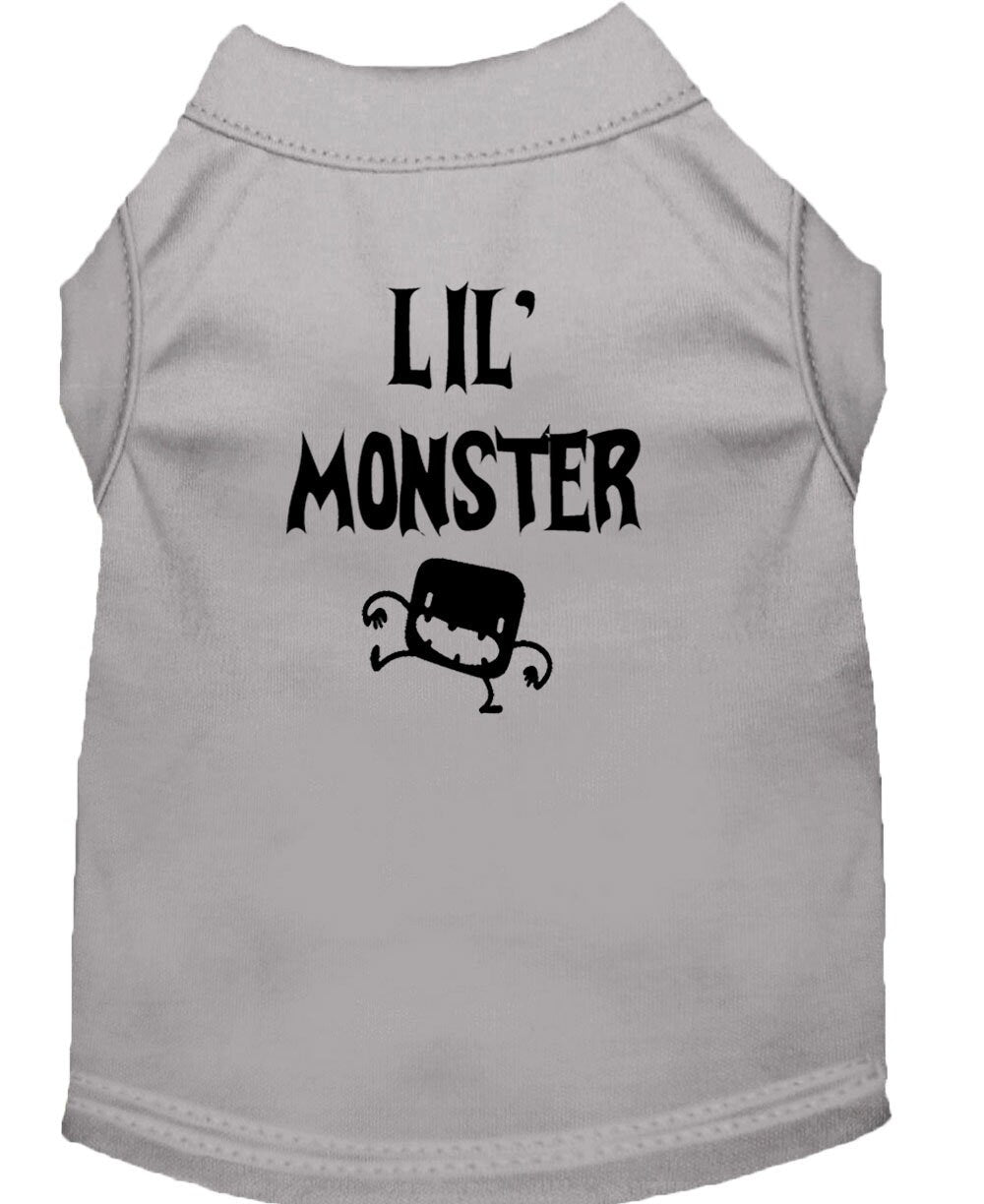 Halloween Pet Dog &amp; Cat Shirt Screen Printed, &quot;Lil Monster&quot;