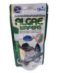 A 1.41 oz package of Hikari Algae Wafers, priced at $6.99, showcases images of fish and includes detailed product information. Crafted for bottom-feeding herbivores, it offers a balanced mix of vegetables and proteins and contains pure cultured spirulina.