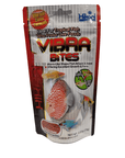 A package of Hikari Vibra Bites fish food, featuring a red and white fish image, is labeled with a vibrant color formula and is ideal for tropical fish. It weighs 2.57 oz (73g).