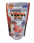 A package of Hikari - Vibra Bites - XL 4.4oz fish food, adorned with images of various fish and promotional text emphasizing its advantages for larger fish, features a red and white design and is priced at $16.99.