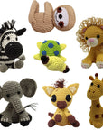 Knit Knacks Organic Cotton Pet, Dog Toys, "Animals" (Choose from: