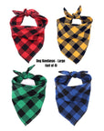 Large (set of 4) Dog bandanas