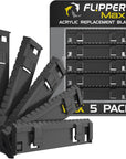 Flipper MAX ABS Replacement Blades Straight Edge 5 Pack - Acrylic Tanks