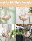 Macrame Cat Hammock Hanging Cat Bed