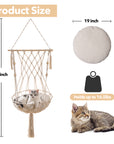 Macrame Cat Hammock Hanging Cat Bed