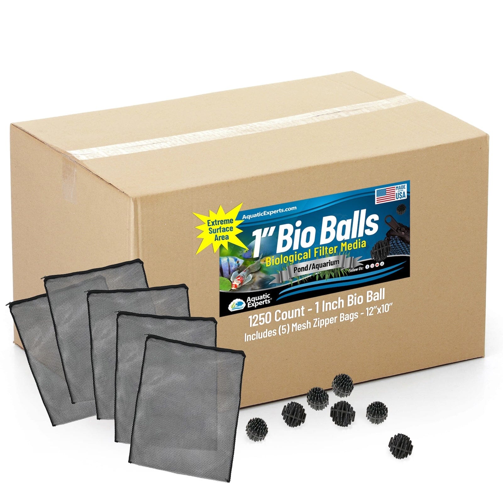 1-Inch Bio Balls Filter Media - Perfect for Aquarium &amp; Small Pond Filters - High-Quality Bio Balls