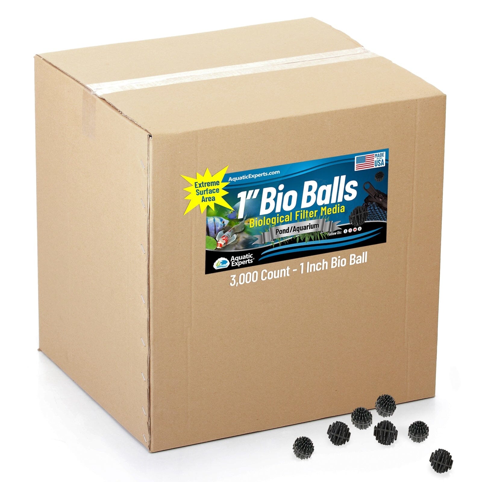 1-Inch Bio Balls Filter Media - Perfect for Aquarium &amp; Small Pond Filters - High-Quality Bio Balls