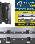 Flipper Nano Aquarium Cleaner Stainless Steel Replacement Blades 2 Pack