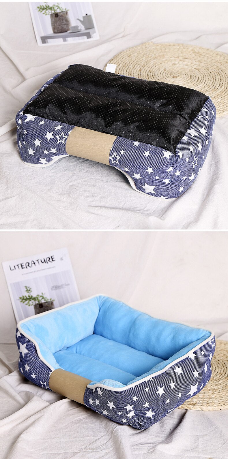 Non-slip Pet Dog Bed Soft Comfortable Pet Sofa Winter Warm Cat House