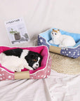 Non-slip Pet Dog Bed Soft Comfortable Pet Sofa Winter Warm Cat House