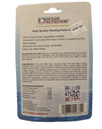 Back of Ocean Nutrition - Betta Pellets 15g package displays product description, ingredients list, instructions, guaranteed analysis, and barcode. Promotes enhanced color and vitality in Betta fish. Not intended for human consumption. Expiration date stickers are visible.