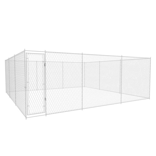 Outdoor Dog Kennel Galvanised Steel 18.7&#39;x18.7&#39;x6.1&#39;