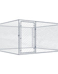 Outdoor Dog Kennel Galvanised Steel 72.8"x72.8"x39.4"