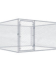 Outdoor Dog Kennel Galvanised Steel 72.8"x72.8"x39.4"