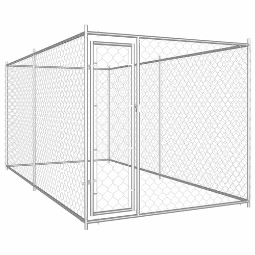 Outdoor Dog Kennel with Canopy Top 150.4&quot;x75.6&quot;x88.6&quot;