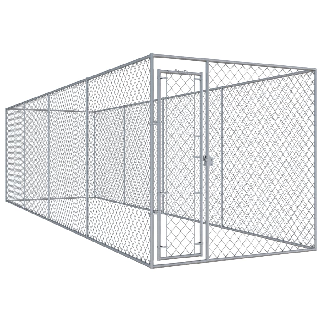 Outdoor Dog Kennel with Canopy Top 150.4&quot;x75.6&quot;x88.6&quot;