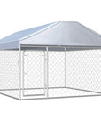 Outdoor Dog Kennel with Roof 39.4"x39.4"x49.2"