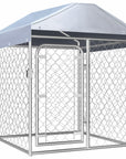 Outdoor Dog Kennel with Roof 39.4"x39.4"x49.2"