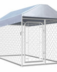 Outdoor Dog Kennel with Roof 39.4"x39.4"x49.2"