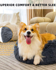 Pet Beds for Cats Dog Bed Washable Anti Anxiety Fluffy Dog Bed