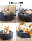 Pet Beds for Cats Dog Bed Washable Anti Anxiety Fluffy Dog Bed