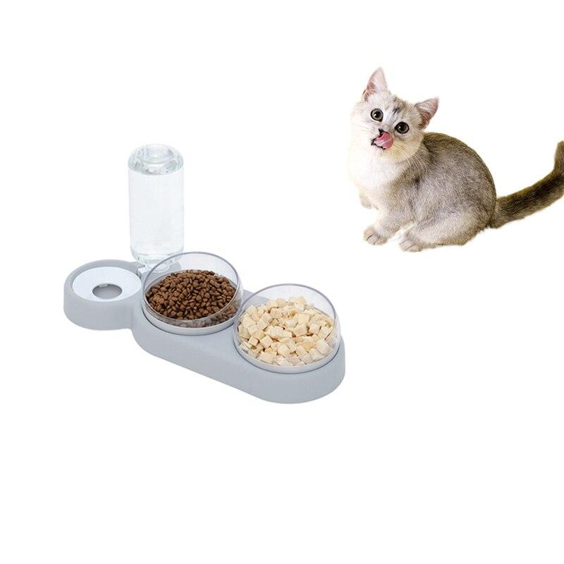 Pet Bowl Automatic Feeder Dog Cat Food Bowl with Water Dispenser