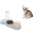 Pet Bowl Automatic Feeder Dog Cat Food Bowl with Water Dispenser