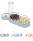 Pet Bowl Automatic Feeder Dog Cat Food Bowl with Water Dispenser