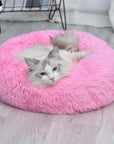 Pet Dog Bed Comfortable Donut Cuddler Round Dog Kennel Ultra Soft